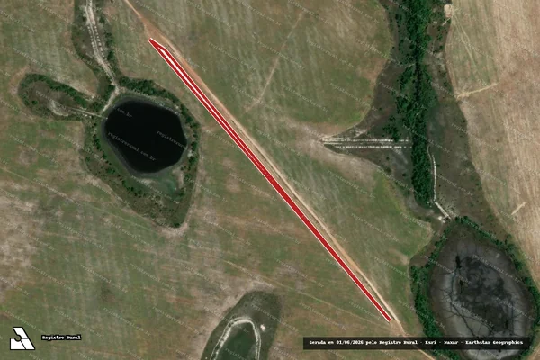 Imagem de satélite — Embargo IBAMA — Infração de Licenciamento(Não Classificada-Móvel) — Boa Vista/RR