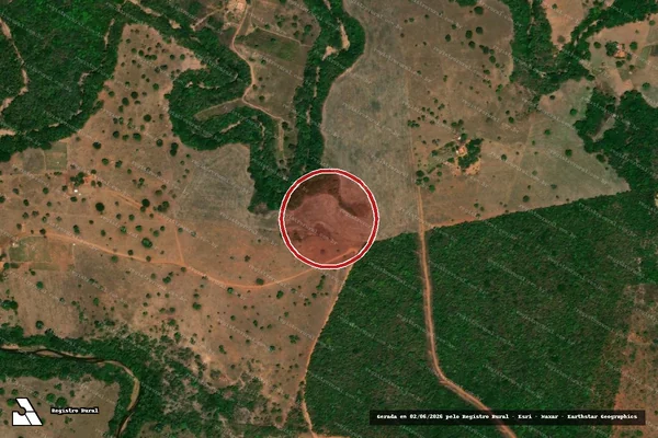 Imagem de satélite de Infração Ambiental em Montes Claros de Goiás - GO