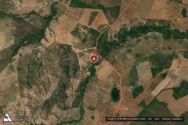 Imagem de satélite de Infração da Flora em Brasília - DF (marcador da localização)