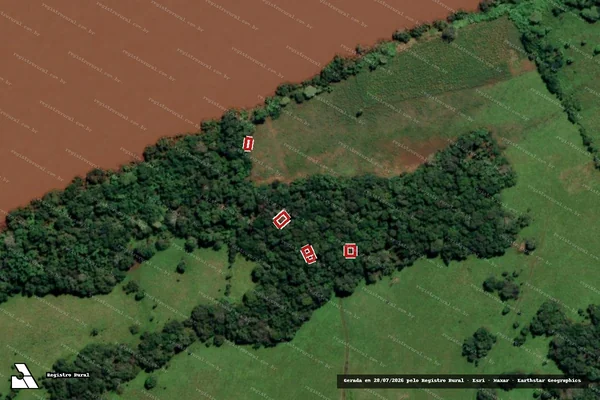 Imagem de satélite de Infração referente a Qualidade Ambiental em Garruchos - RS