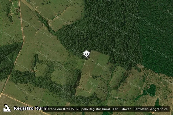 Imagem de satélite — Embargo IBAMA — Infração da Flora - Machadinho D'Oeste/RO