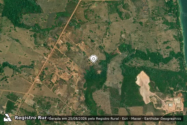 Imagem de satélite de Infração do CTF(Não Classificada-Móvel) em Tucuruí - PA (marcador da localização)