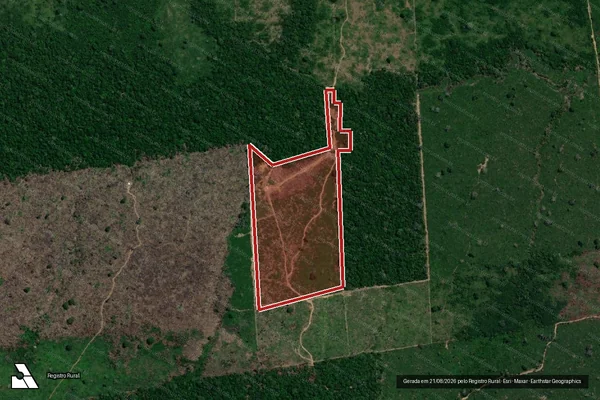 Imagem de satélite de Infração da Flora em Lábrea - AM