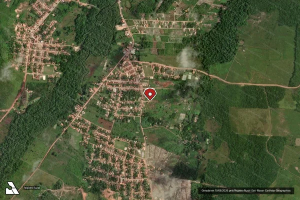 Imagem de satélite de Infração Ambiental em Belém - PA (marcador da localização)