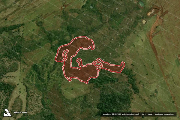 Imagem de satélite de Infração da Flora em Maracaju - MS