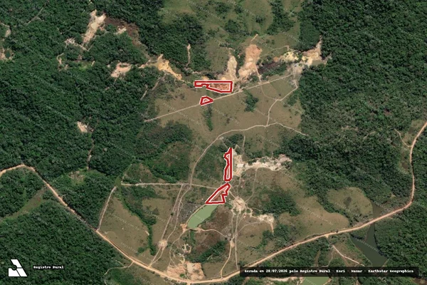 Imagem de satélite de Infração Ambiental em Itaituba - PA