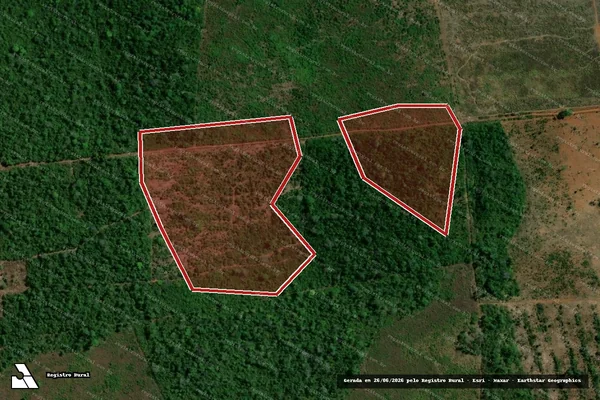 Imagem de satélite de Infração da Flora em Confresa - MT