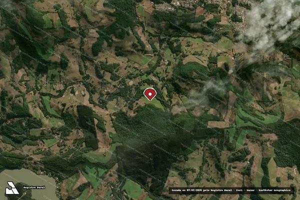 Imagem de satélite de Infração da Flora em Erval Velho - SC (marcador da localização)