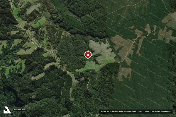 Imagem de satélite de Infração de Licenciamento(Não Classificada-Móvel) em Itaiópolis - SC (marcador da localização)