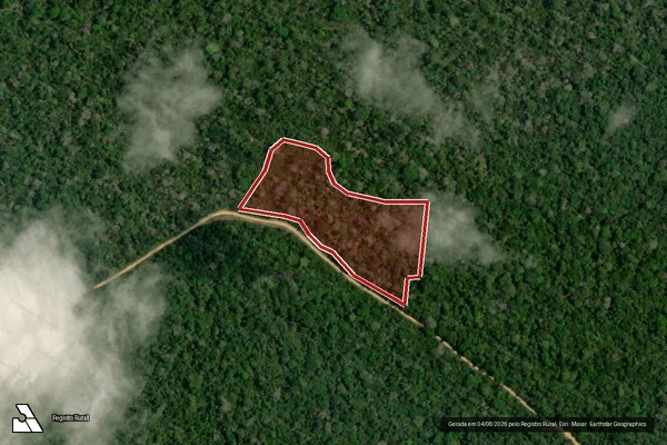 Imagem de satélite — Embargo IBAMA — Infração da Flora — Curuá/PA