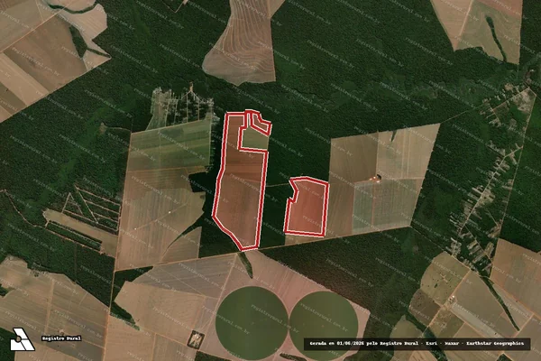Imagem de satélite — Embargo IBAMA — Infração Ambiental - Santa Carmem/MT