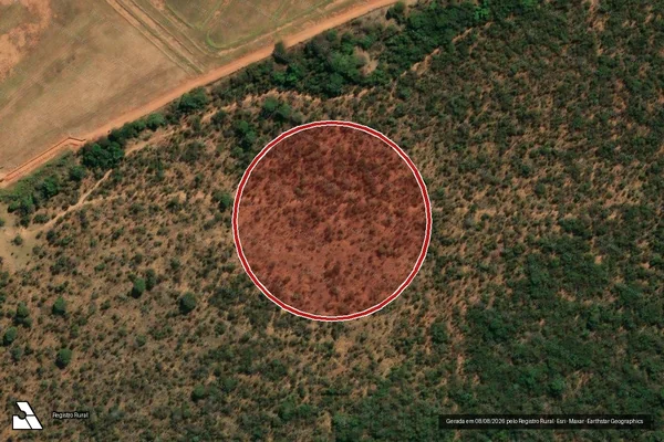 Imagem de satélite — Embargo IBAMA — Infração Ambiental - Catalão/GO