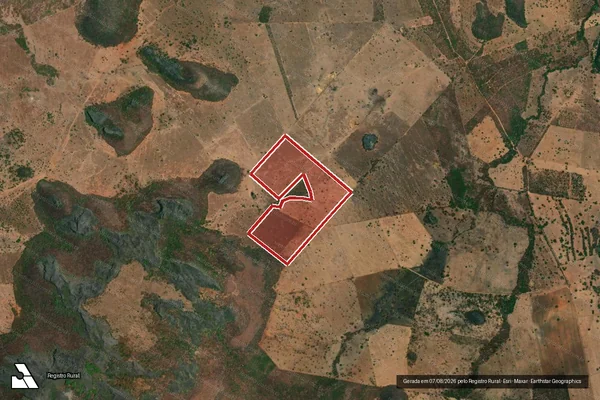 Imagem de satélite — Embargo IBAMA — Infração da Flora — Arraias/TO