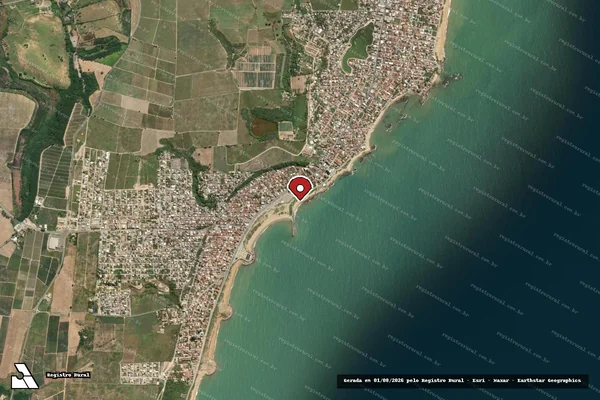 Imagem de satélite de Infração de pesca(Não Classificada-Móvel) em Marataízes - ES (marcador da localização)