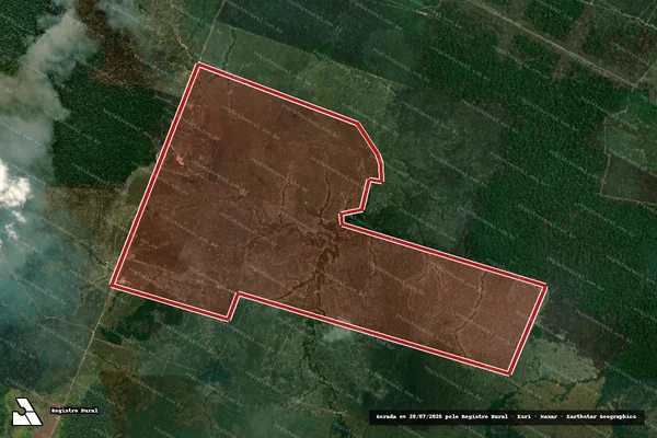 Imagem de satélite de Infração da Flora em Lábrea - AM