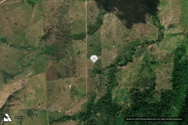 Imagem de satélite de Infração da Flora em São Félix do Xingu - PA (marcador da localização)