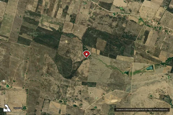 Imagem de satélite — Embargo IBAMA — Infração da Flora - Batalha/AL