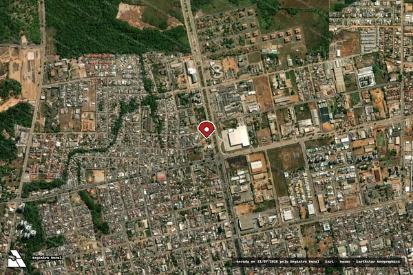 Imagem de satélite de Infração da Flora em Porto Velho - RO (marcador da localização)