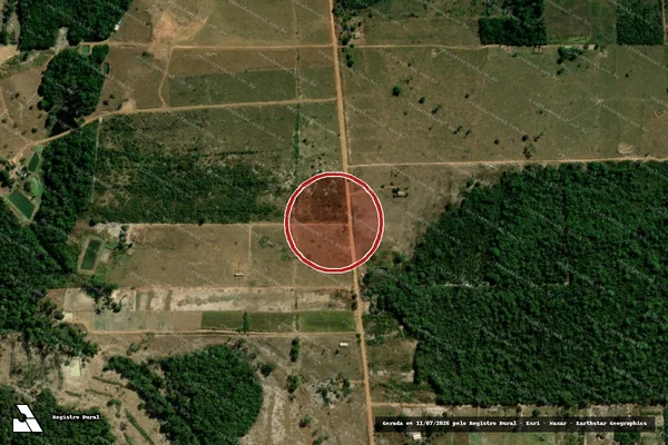 Imagem de satélite de Desmatamento em Vilhena - RO