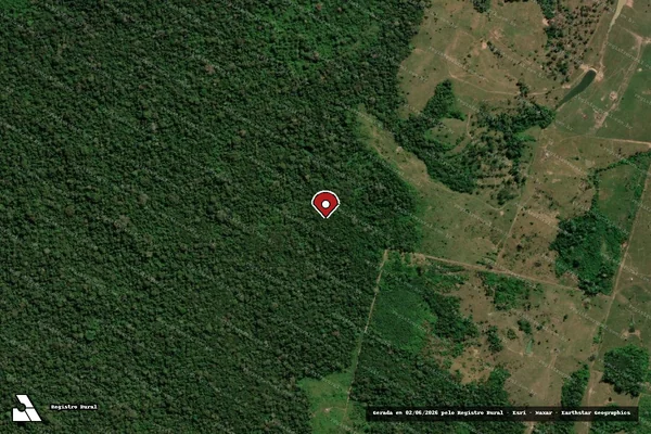 Imagem de satélite de Infração da Flora em Sena Madureira - AC (marcador da localização)