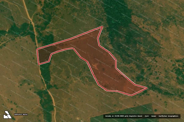 Imagem de satélite — Embargo IBAMA — Infração da Flora - Buritis/RO
