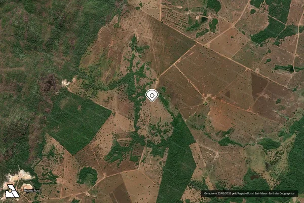 Imagem de satélite — Embargo IBAMA — Desmatamento - Porangatu/GO
