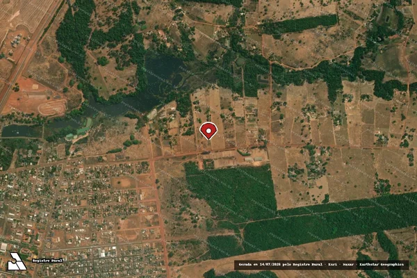 Imagem de satélite — Embargo IBAMA — Infração Ambiental - Itaúba/MT