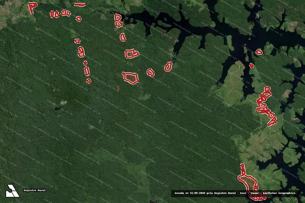 Imagem de satélite de Infração da Flora em Tucuruí - PA