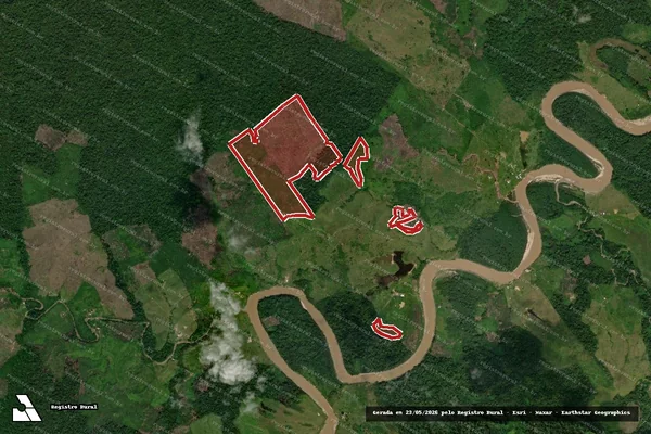 Imagem de satélite de Infração da Flora em Tarauacá - AC