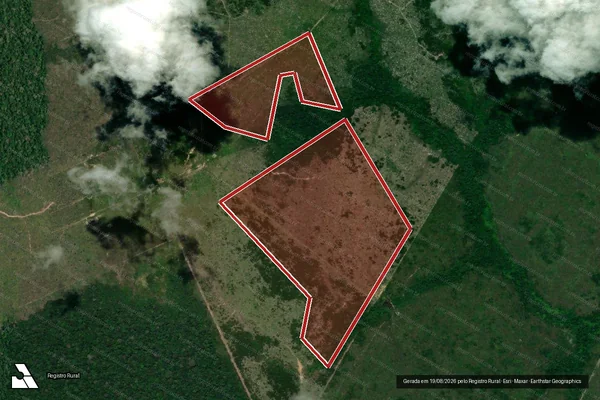 Imagem de satélite de Infração da Flora em Lábrea - AM