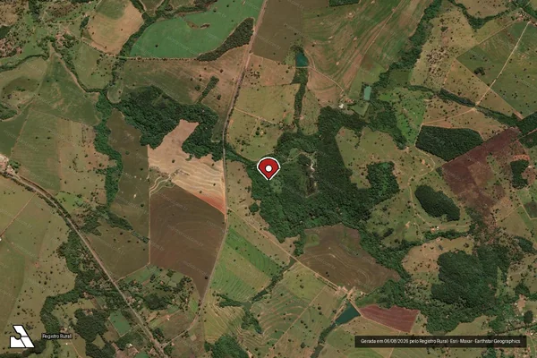 Imagem de satélite — Embargo IBAMA — Infração Ambiental - Pirenópolis/GO