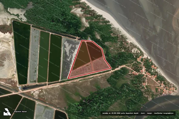 Imagem de satélite — Embargo IBAMA — Infração de Licenciamento(Não Classificada-Móvel) - Acaraú/CE