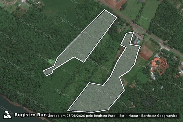 Imagem de satélite — Embargo Ambiental - Foz do Iguaçu/PR