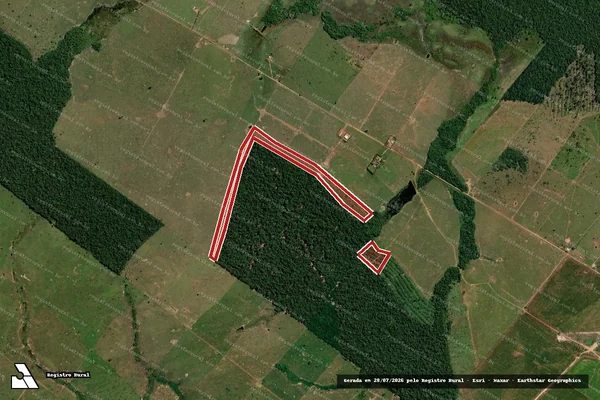 Imagem de satélite de Infração Ambiental em São Francisco do Guaporé - RO