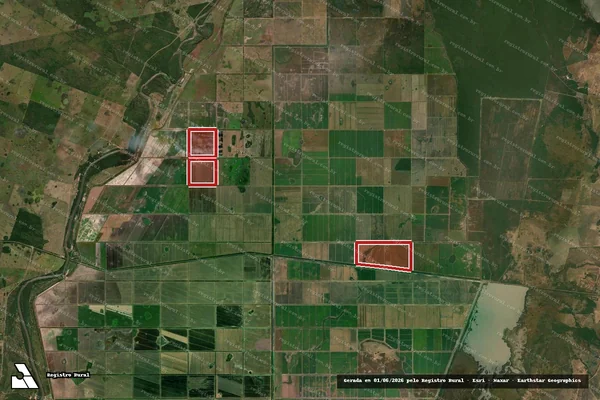 Imagem de satélite — Embargo IBAMA — Infração Ambiental - Formoso do Araguaia/TO