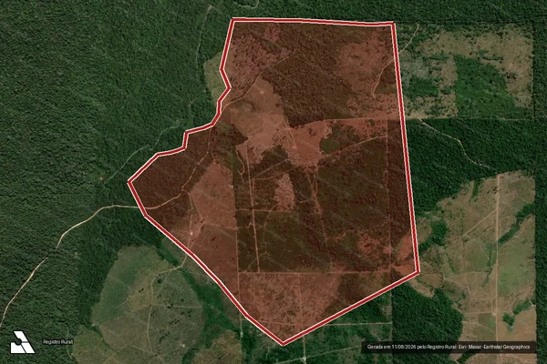 Imagem de satélite de Infração Ambiental em Cotriguaçu - MT