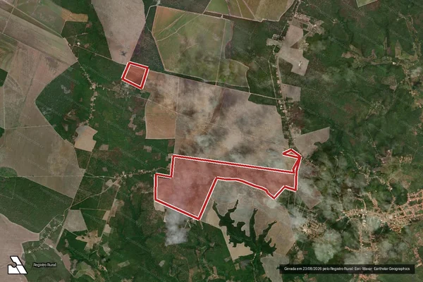 Imagem de satélite — Embargo IBAMA — Infração Ambiental — Buriti/MA