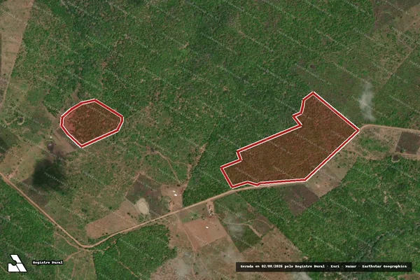 Imagem de satélite de Infração Ambiental em Canindé de São Francisco - SE