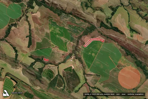 Imagem de satélite de Infração da Flora em Ibiá - MG