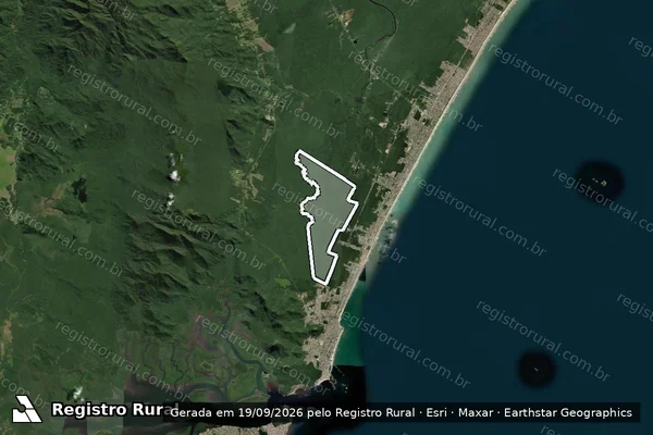 Imagem de satélite — Embargo IBAMA — Infração Ambiental - Matinhos/PR
