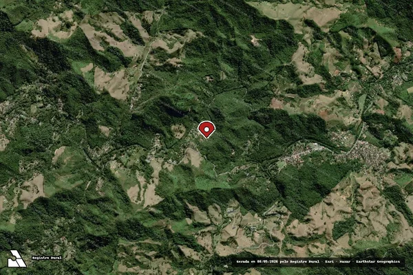 Imagem de satélite de Infração da Flora em Itatiaia - RJ (marcador da localização)