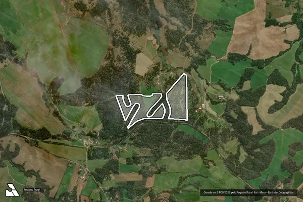 Imagem de satélite de Infração da Flora em Papanduva - SC
