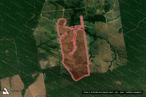 Imagem de satélite de Infração da Flora em Apiacás - MT
