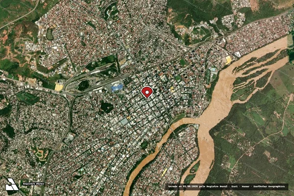 Imagem de satélite de Infração da Fauna em Governador Valadares - MG (marcador da localização)