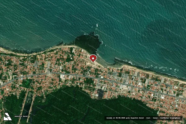 Imagem de satélite — Embargo IBAMA — Infração Ambiental - Fortaleza/CE