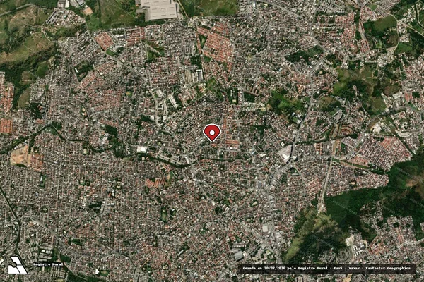 Imagem de satélite de Infração Ambiental em Rio de Janeiro - RJ (marcador da localização)
