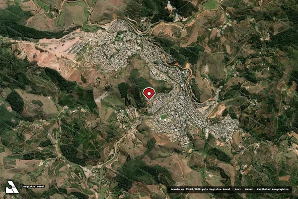 Imagem de satélite de Infração da Fauna em Espera Feliz - MG (marcador da localização)