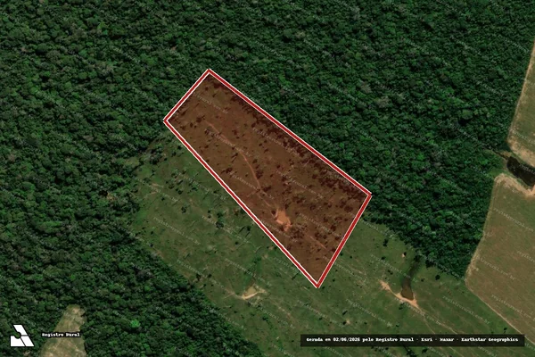 Imagem de satélite de Infração da Flora em Plácido de Castro - AC
