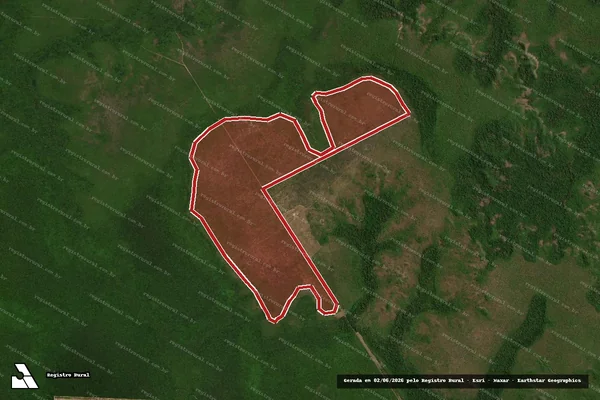 Imagem de satélite de Infração Ambiental em Santa Cruz do Xingu - MT