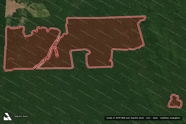 Imagem de satélite de Infração da Flora em Colniza - MT